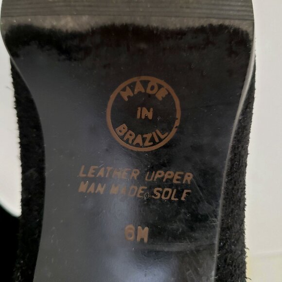 Fish Cam: Women's Black mid-calf Suede fir motif Boot , Size 6M - Picture 13 of 15